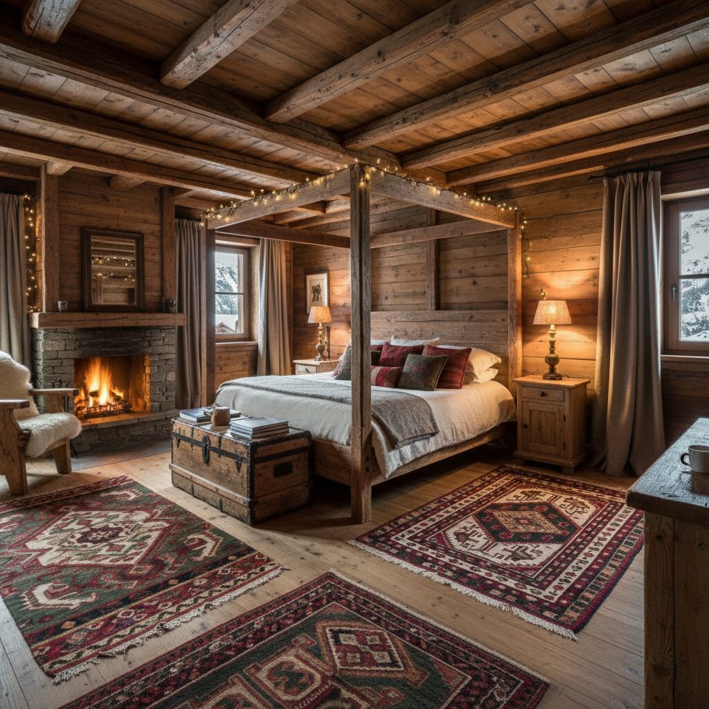 découvrez l'ambiance chaleureuse d'un chalet savoyard pour votre chambre d’hôtel, alliant confort rustique et charme montagnard pour un séjour inoubliable.