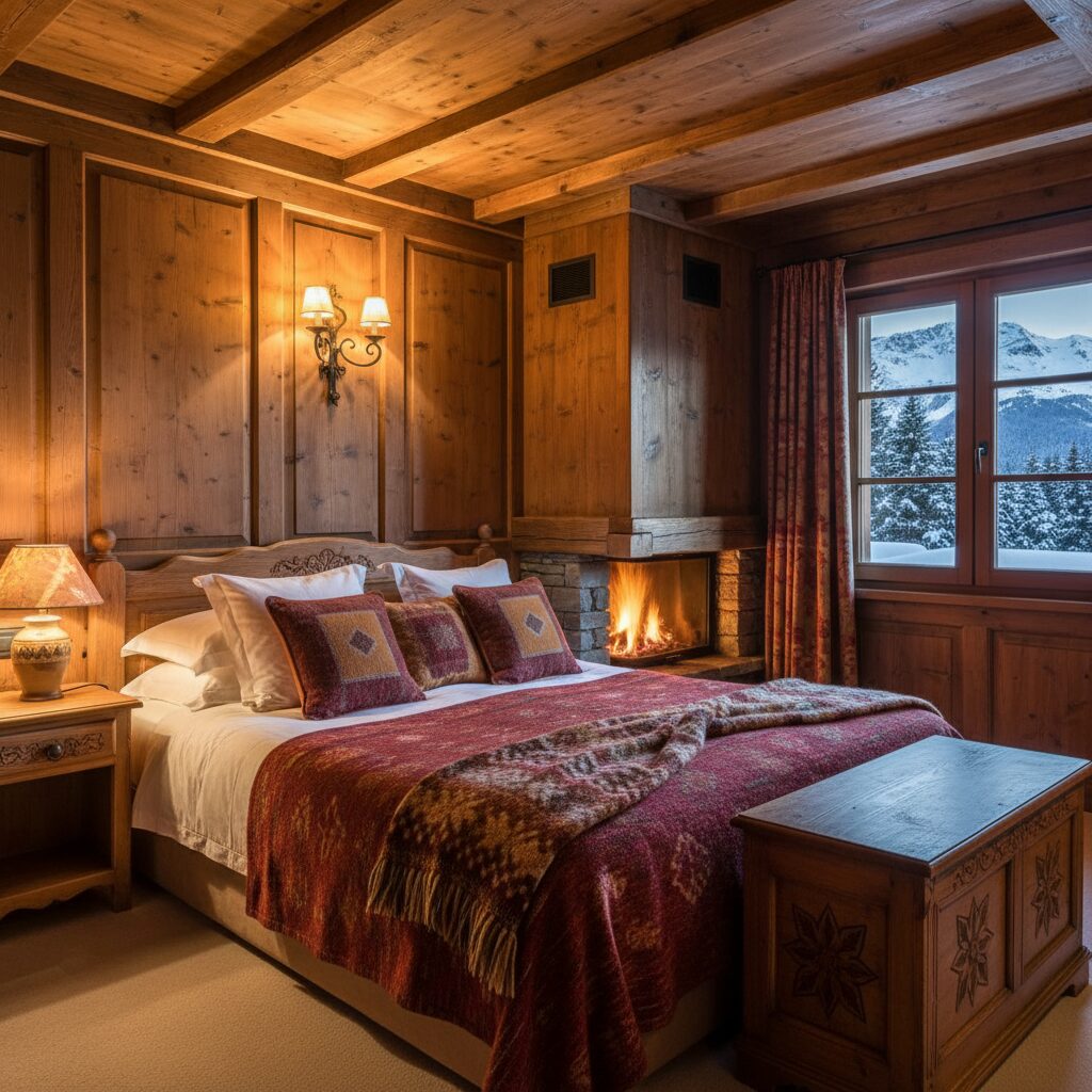 découvrez nos chambres d’hôtel aux ambiances chaleureuses de chalet savoyard, alliant confort authentique et charme montagnard pour un séjour inoubliable.
