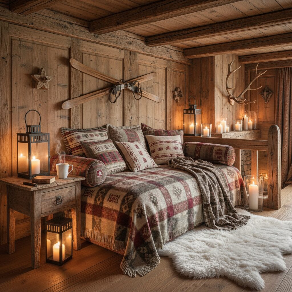 découvrez comment décorer une mezzanine dans un chalet savoyard pour créer un coin repos parfait, alliant charme montagnard et confort cocooning.