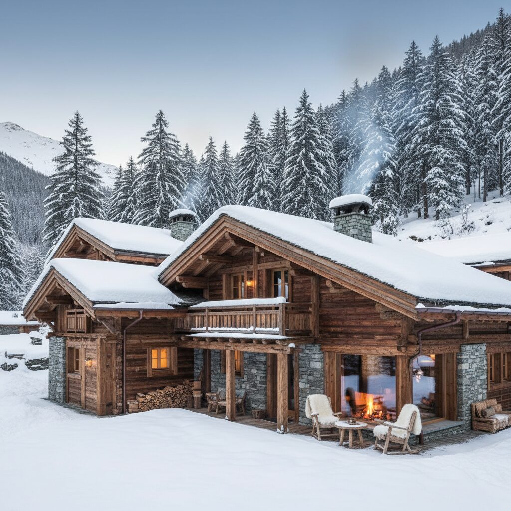 adoptez l'esprit chalet savoyard en hiver en associant bois et matières naturelles pour une ambiance chaleureuse et authentique.