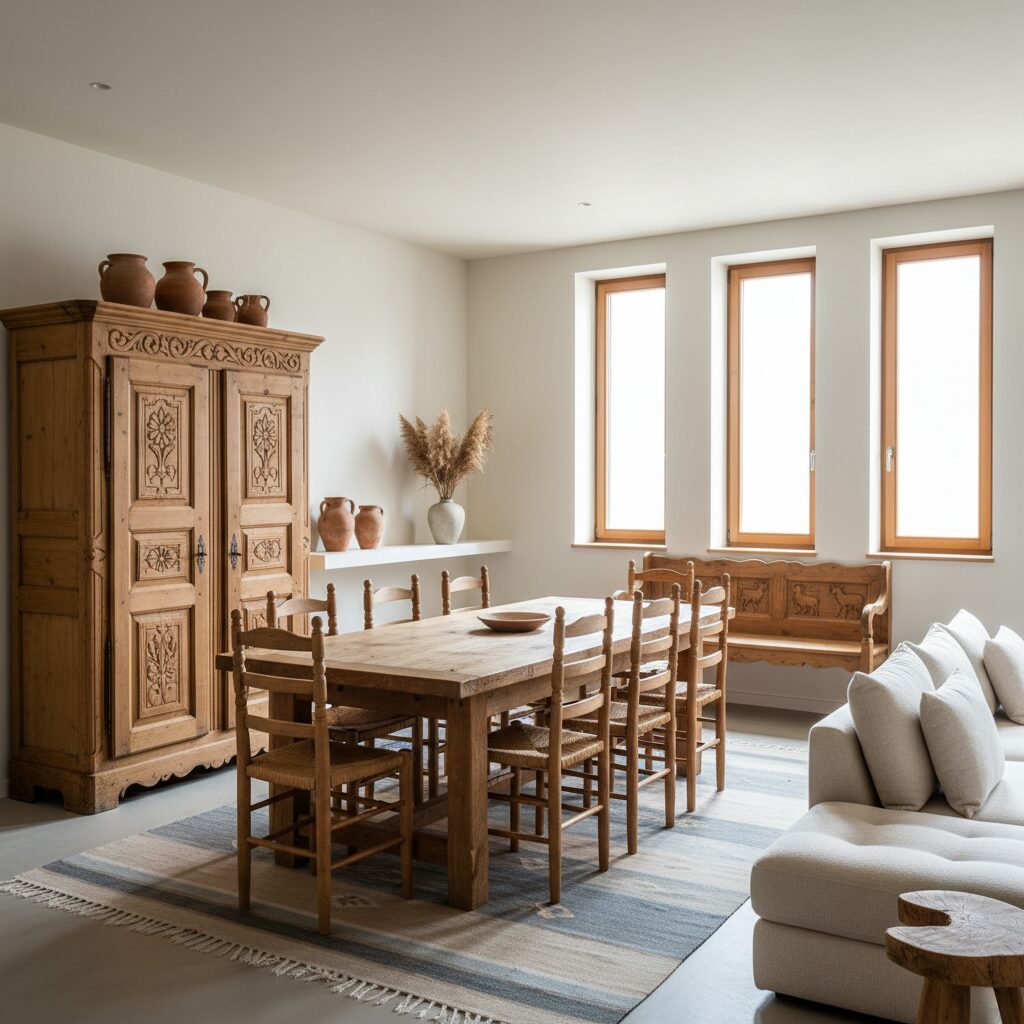 découvrez comment intégrer harmonieusement des meubles traditionnels savoyards chez vous pour apporter charme et authenticité à votre intérieur.