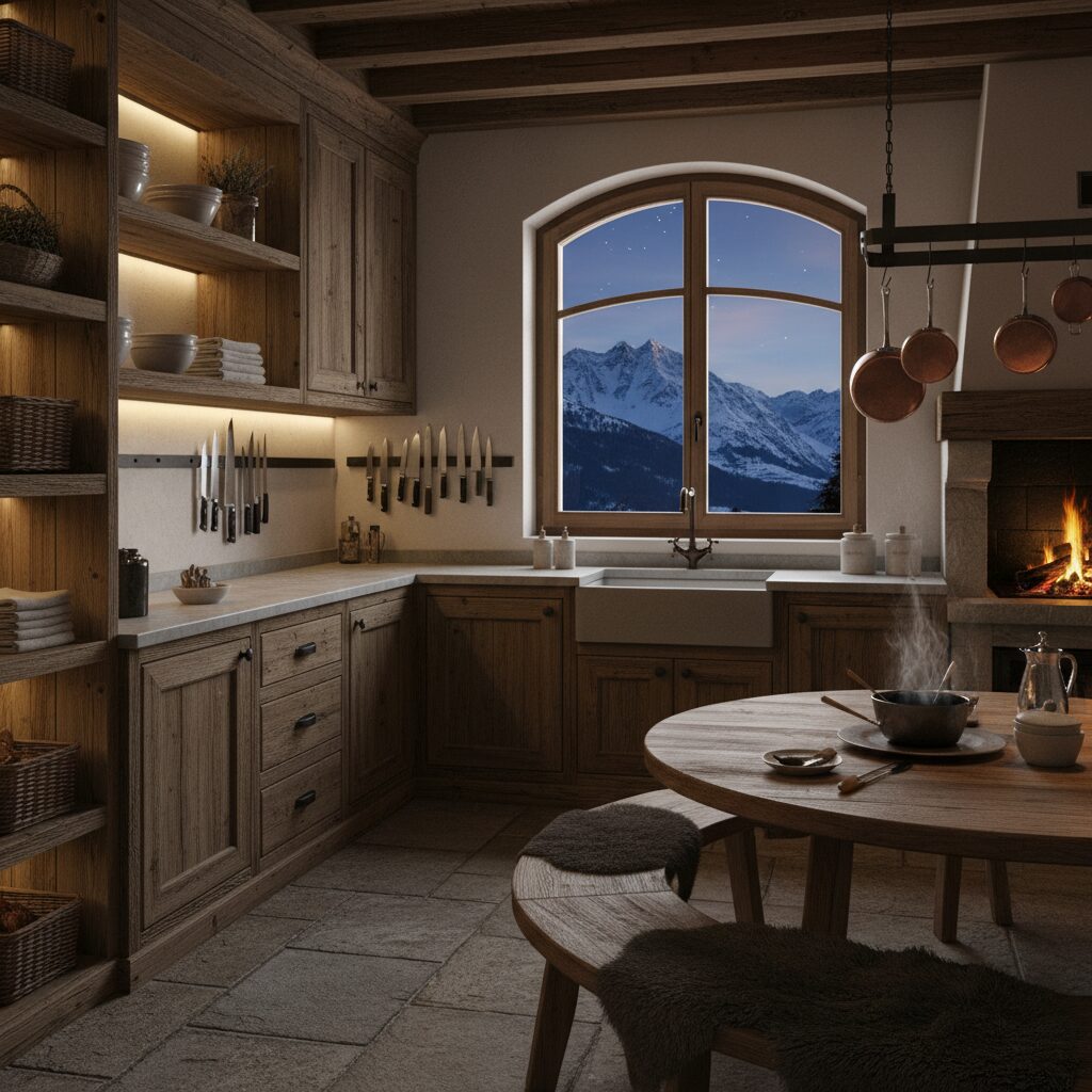 découvrez des conseils pratiques pour optimiser l’espace dans une cuisine de chalet savoyard et rendre votre intérieur à la fois fonctionnel et convivial.