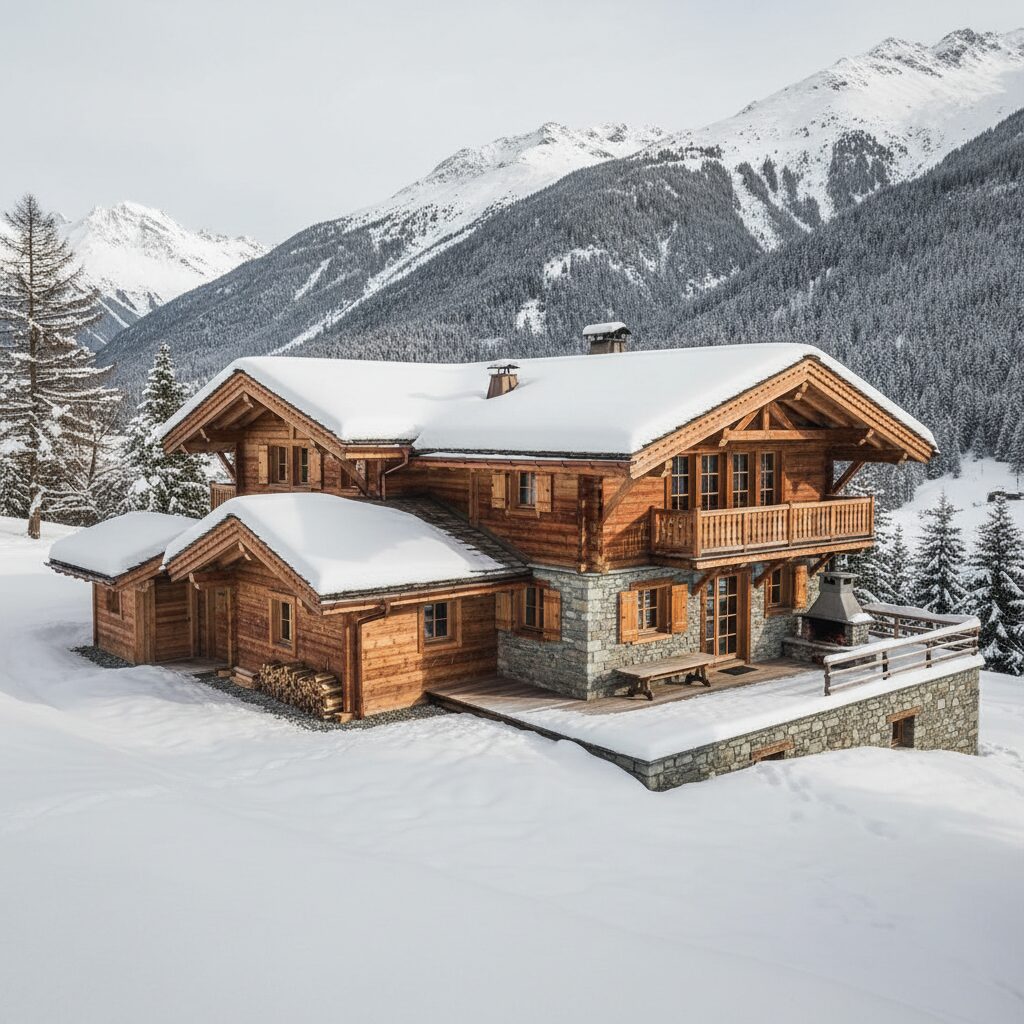 découvrez l'analyse approfondie des volumes et espaces caractéristiques de l'architecture traditionnelle du chalet savoyard, alliant authenticité et design montagnard.