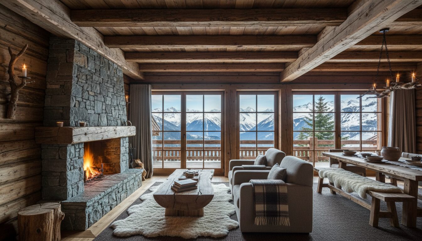 Charme brut : l'atout déco des chalets de montagne