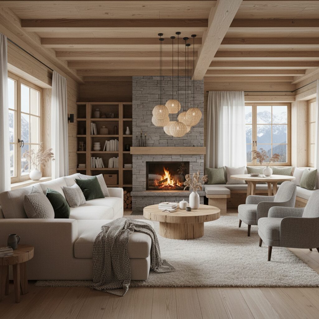découvrez comment le charme authentique du chalet savoyard se marie harmonieusement avec la simplicité élégante de la déco scandinave pour créer une ambiance chaleureuse et moderne.