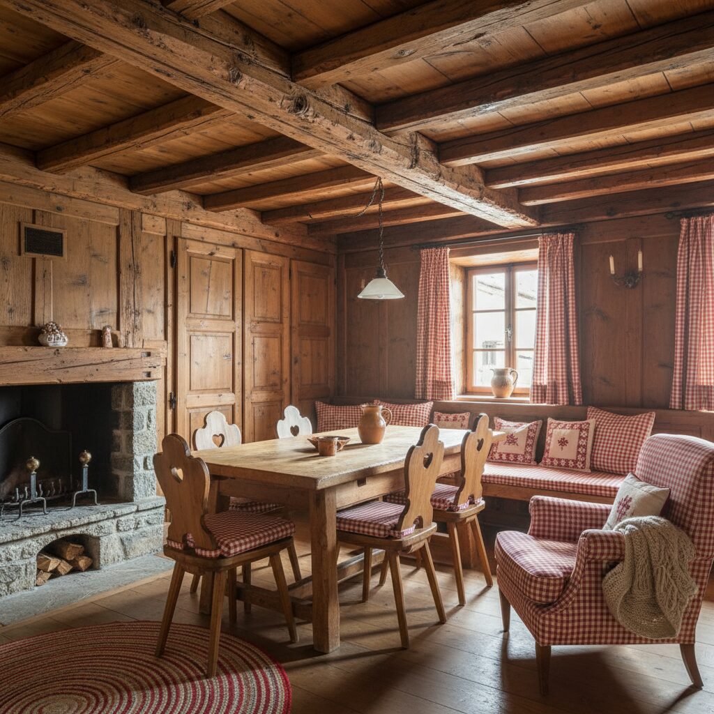 découvrez comment créer une ambiance authentique avec notre guide sur le décor traditionnel savoyard, en associant harmonieusement bois vieilli et tissus à carreaux pour un intérieur chaleureux et convivial.