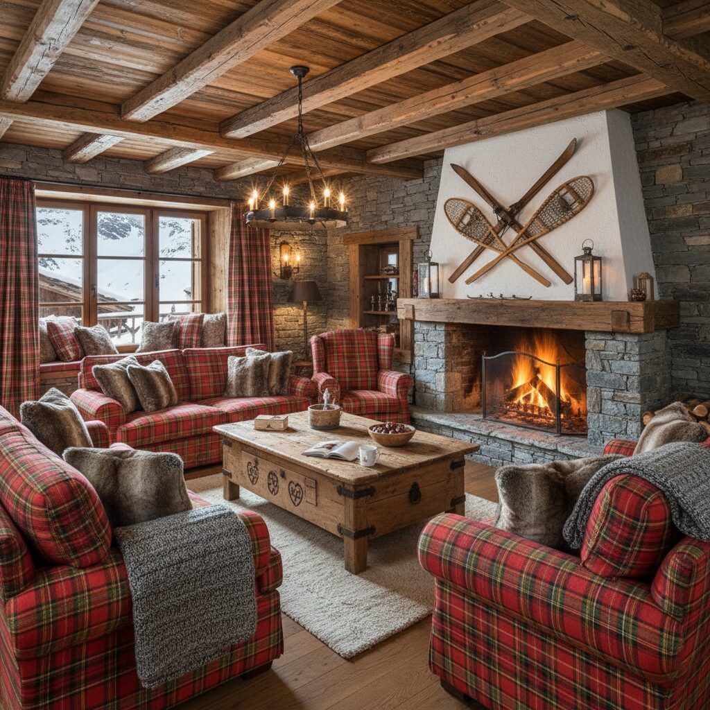 découvrez comment créer un décor traditionnel savoyard en associant le charme du bois vieilli aux tissus à carreaux pour une ambiance chaleureuse et authentique.