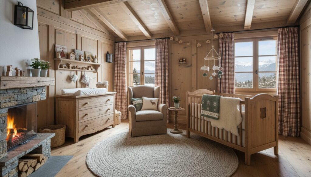 découvrez comment aménager une chambre bébé apaisante avec une décoration style chalet savoyard, alliant confort, douceur et charme montagnard pour un cocon chaleureux.