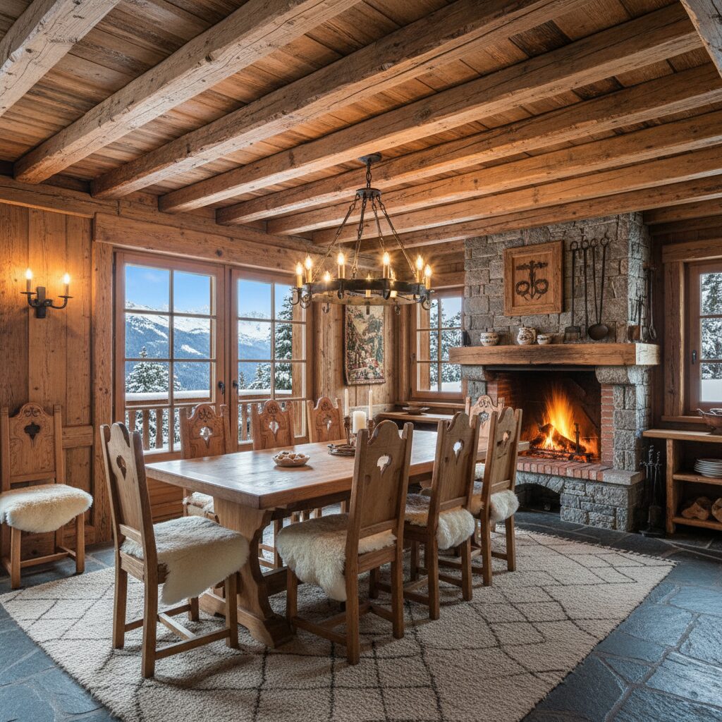 découvrez des inspirations de salle à manger au style chalet savoyard authentique pour créer une ambiance chaleureuse et conviviale dans votre intérieur.