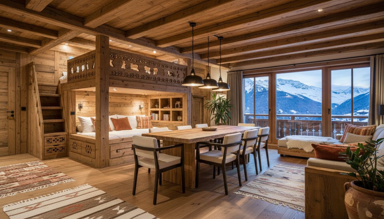 découvrez les dernières tendances et idées originales de meubles en bois pour chalet, alliant authenticité, confort et design naturel pour sublimer votre intérieur.